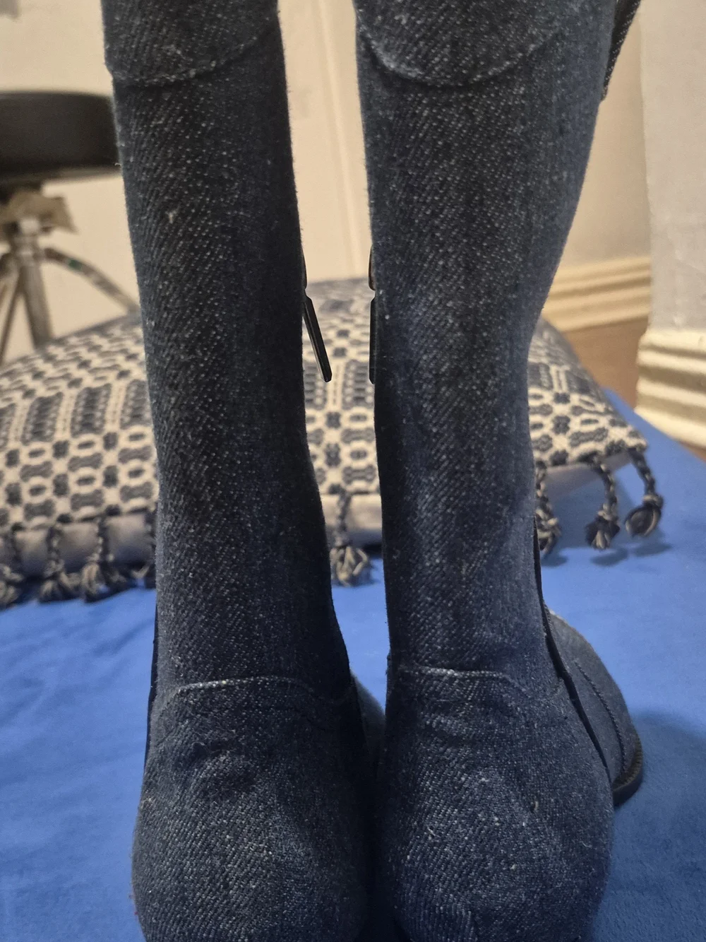 Western-Style Women Denim Boots LAKOTA - Blue
